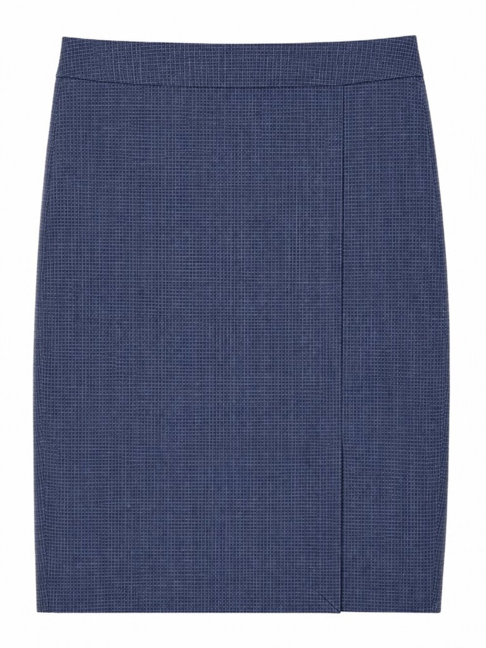 George Women’s Pencil Skirt Sizes 10 or 12 Blue Check Front Slit Workwear NWOT